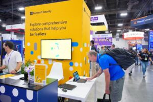 The Microsoft Security booth at Black Hat USA.