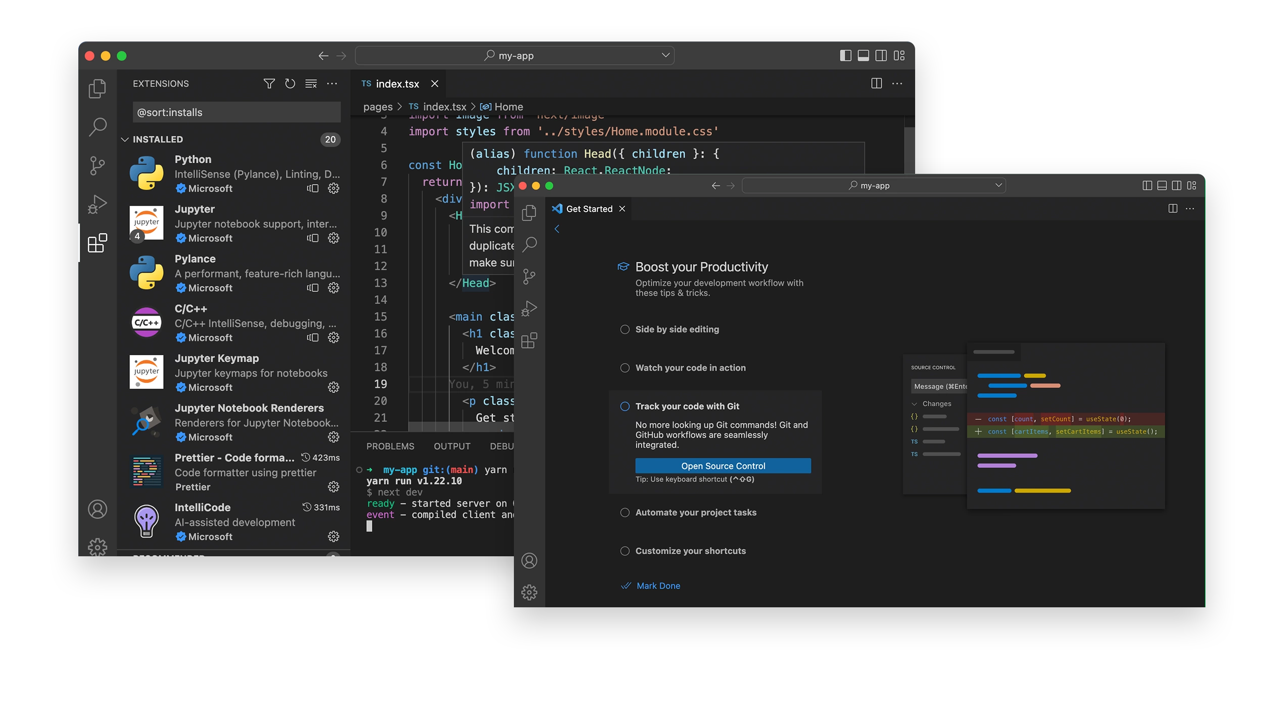 Screenshot for Visual Studio Code