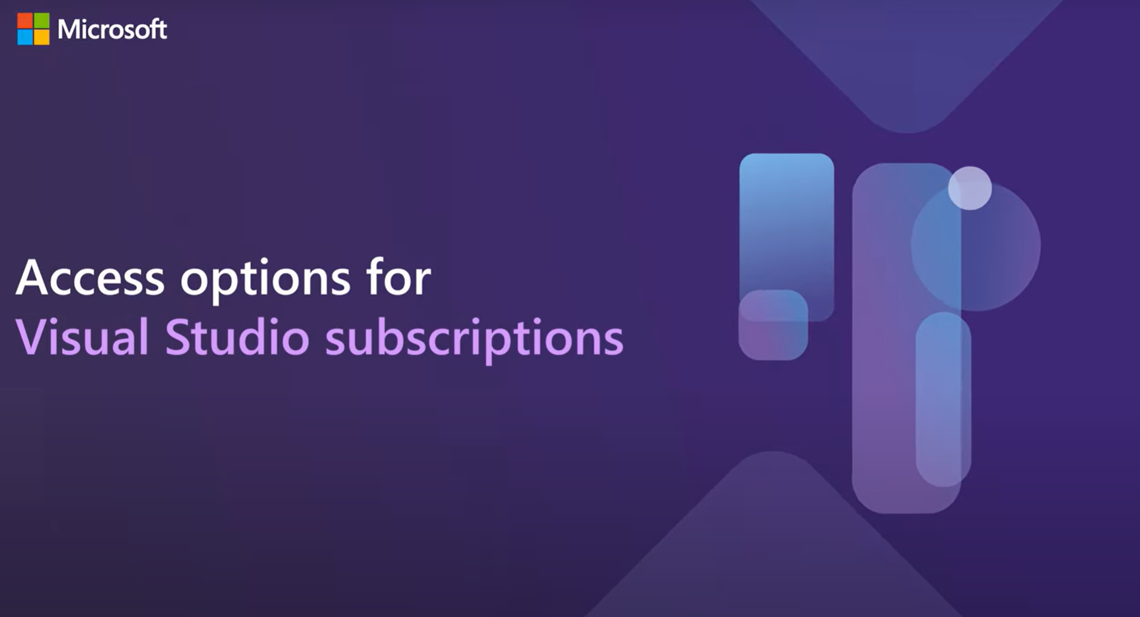 Access Options for Visual Studio Subscriptions screenshot