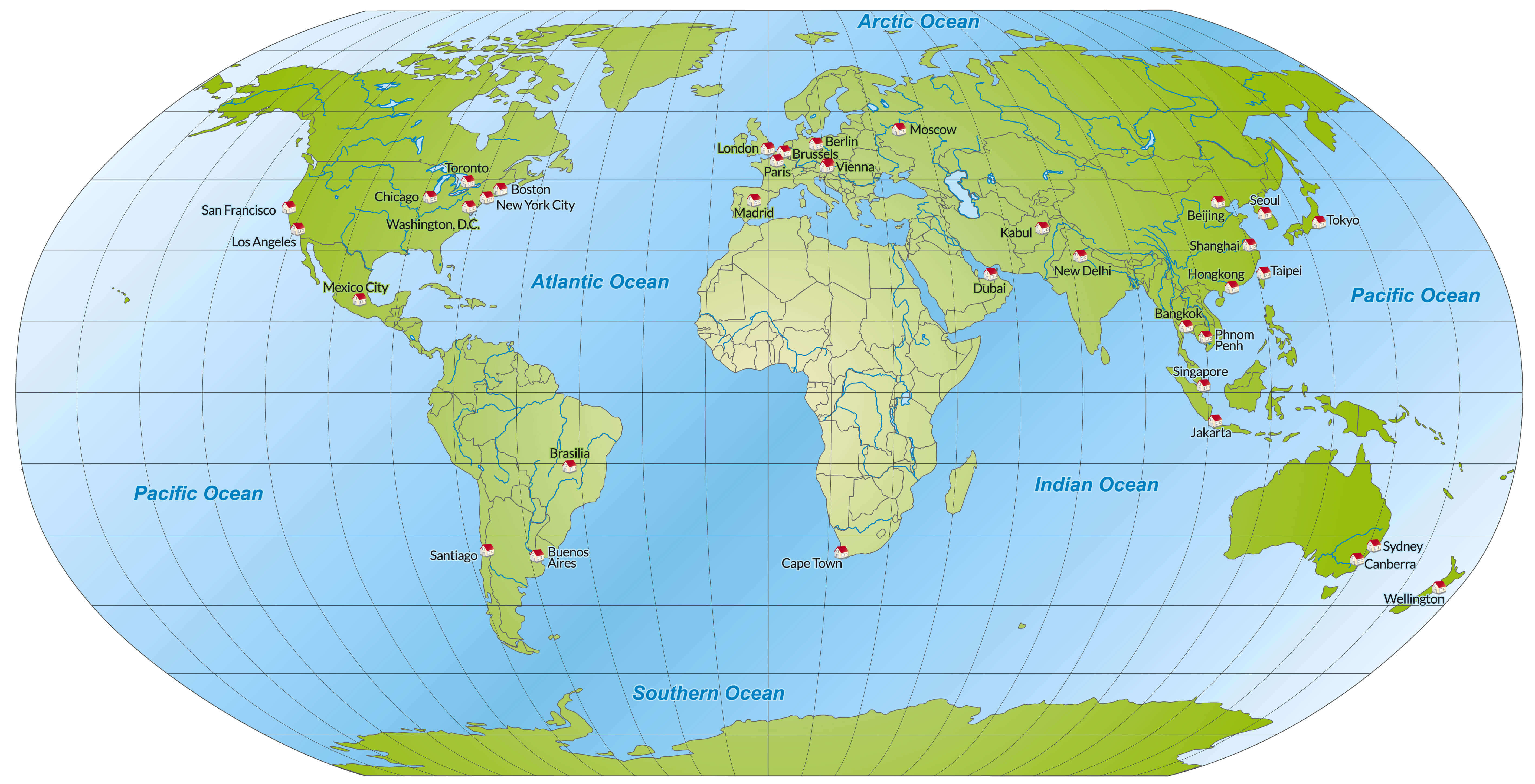 Interactive World Map With Cities Interactive World Map World Map ...