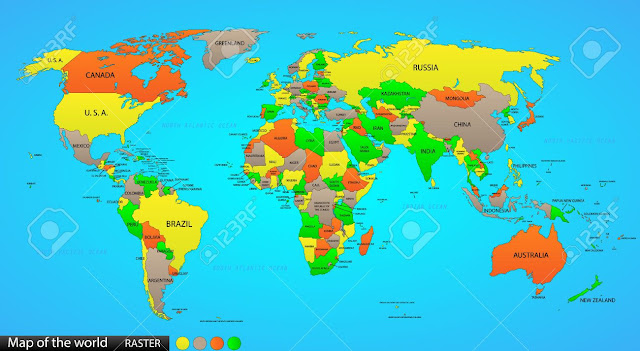 Printable Labeled World Map