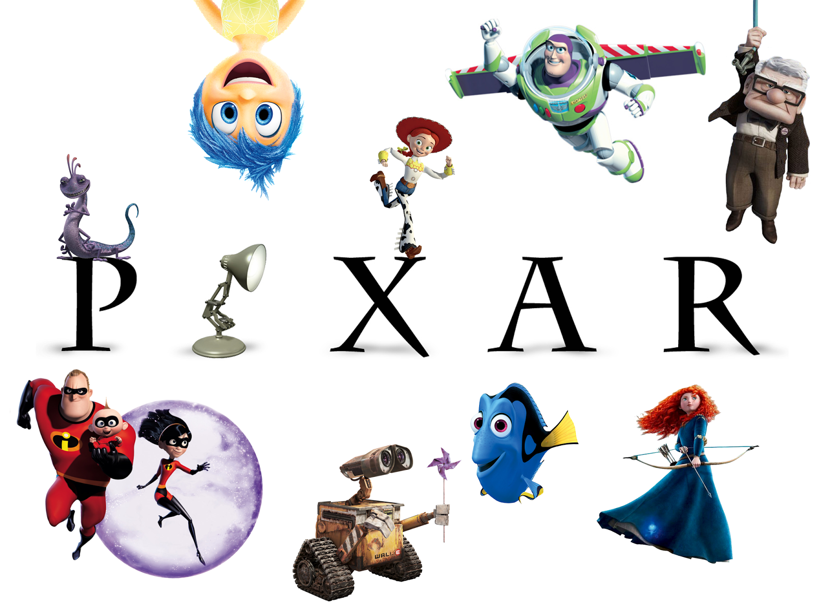 All Pixar Characters 2013