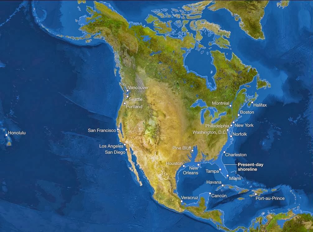 United States Sea Level Map