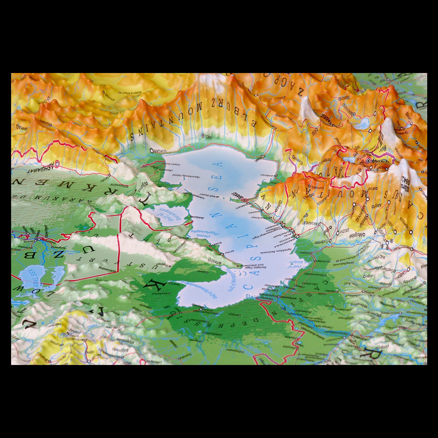 Europe Three Dimensional 3D Raised Relief Map by Testplay