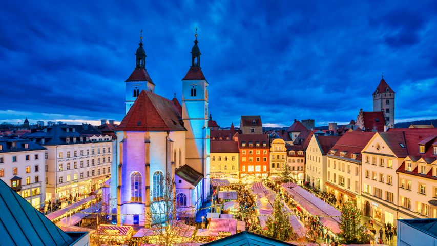 Weihnachtsmarkt in Regensburg, Bayern