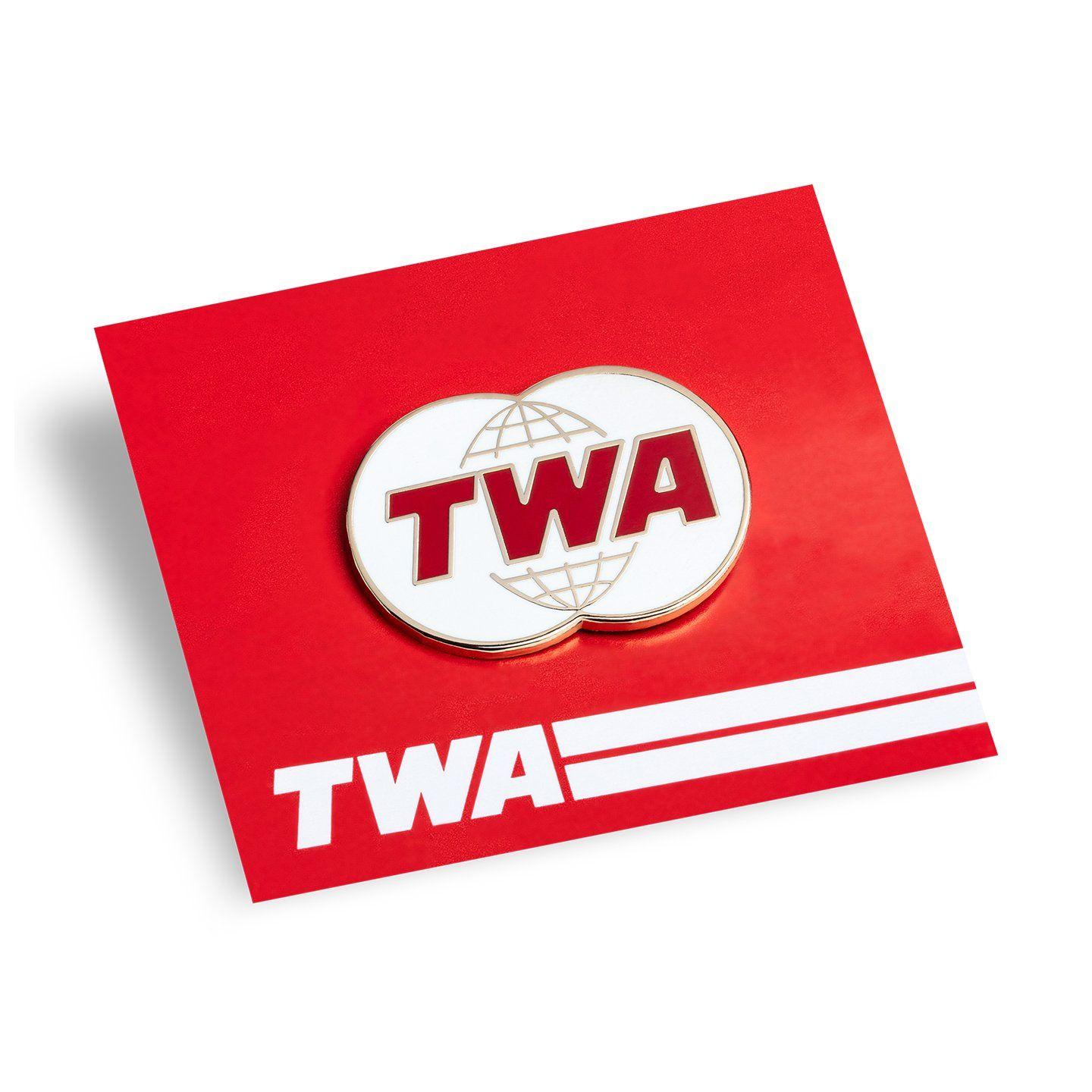 TWA Logo - Enamel TWA Twin Globes Logo Pin