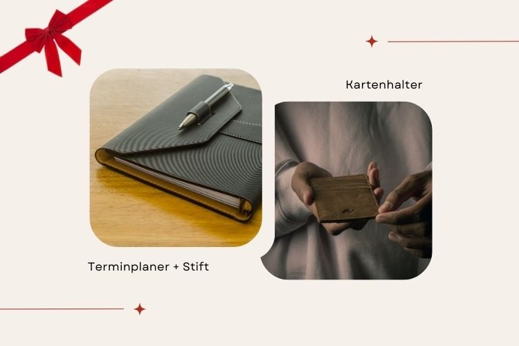 terminplaner + stift & kartenhalter