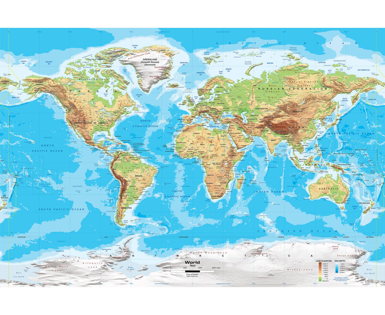 World Map Physical Wallpapers - Wallpaper Cave