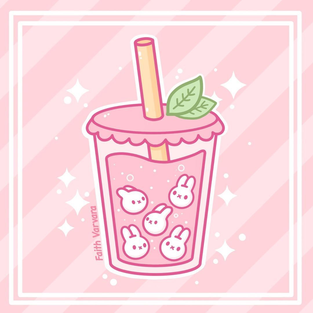 Boba Drawing Cute : Softie Apricot Lofi Lockscreens Salvam Dia Boba ...