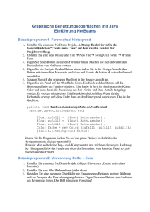 Graphische Benutzungsoberflächen mit Java Einführung NetBeans