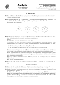 A Analysis I - Fachbereich Mathematik