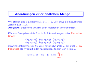 Anordnungen einer endlichen Menge