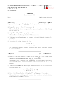 Analysis - Universität Koblenz · Landau