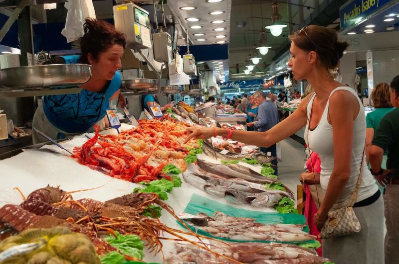 Frischer Fisch im Mercado del Olivar, Palma de Mallorca