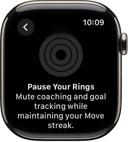 The Pause Your Rings screen.