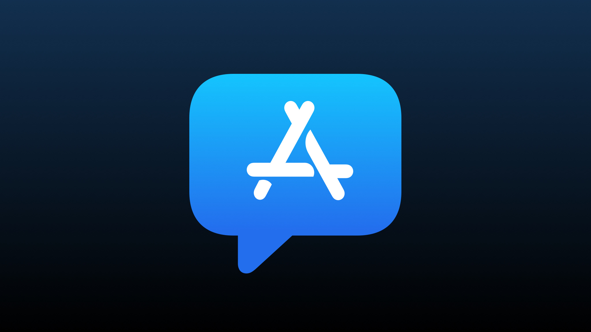 The App Store logo in a speech bubble