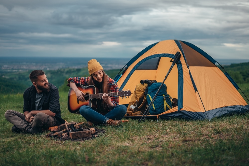 Spielen beim Camping