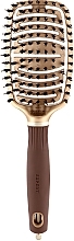 Hiusharja Olivia Garden Expert Care Flex Boar Nylon Bristles Gold Brown