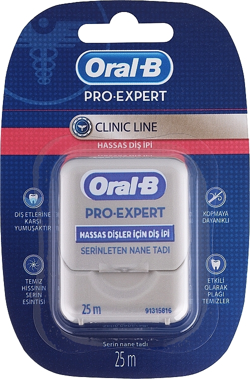 Hammaslanka, 25 m - Oral-B Pro-Expert Clinic Line Floss Cool Mint