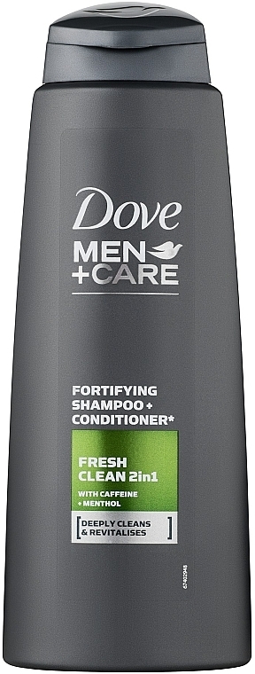 Miesten mentolishampoo - Dove Men+ Care Fresh Clean 2in1 Fortifying Shampoo