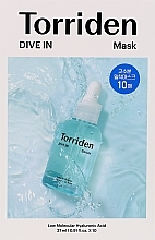 Kangasnaamio hyaluronihapolla Torriden Dive In Low Molecule Hyaluronic Acid Mask