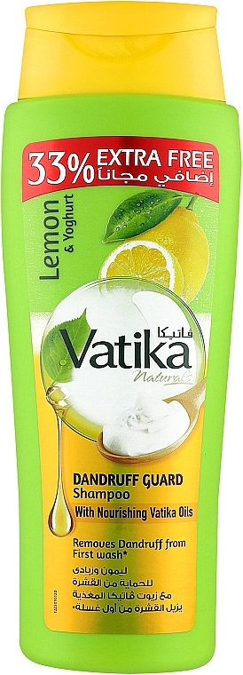 Lemon and Yoghurt Anti-Dandruff Shampoo - Vatika 