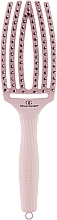 Combo Hair Brush Olivia Garden Finger Brush Boar & Nylon Medium Pastel Pink