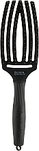 Hair Massage Brush with Boar Bristles, black Olivia Garden Fingerbrush Combo Full Black Medium