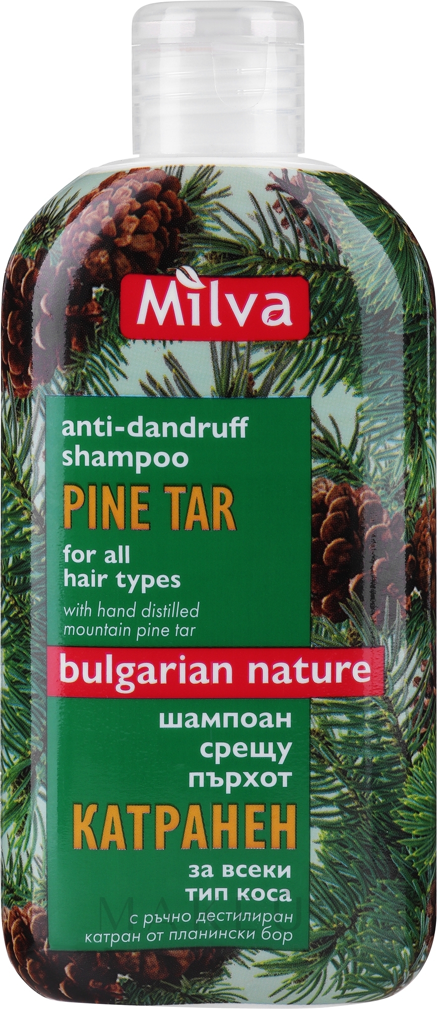 Anti-Dandruff Pine Tar Shampoo for All Hair Types Milva Pine Tar Shampoo