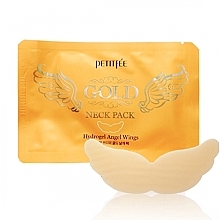 Neck Hydrogel Mask with Placenta Petitfee & Koelf "HYDROGEL ANGEL WINGS" Gold Neck Pack