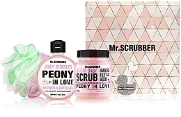 Sett Mr.Scrubber "Peony in love" (body/scr/300 g + sh/gel/275 ml + sh/sponge)