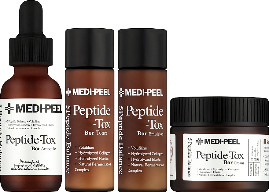 Sett Medi Peel Bor-Tox 5 Peptide Multi Care Kit (toner/30ml + emulsion/30ml + ser/30ml + cr/50g)