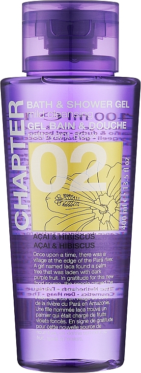 Bad- og dusjsåpe - Chapter 02 Acai & Hibiscus Bath & Shower Gel