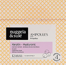 Ampullesett for hår med keratin og hyaluronsyre Nuggela & Sule Hair Keratin Hyaluronic Ampoule Pack