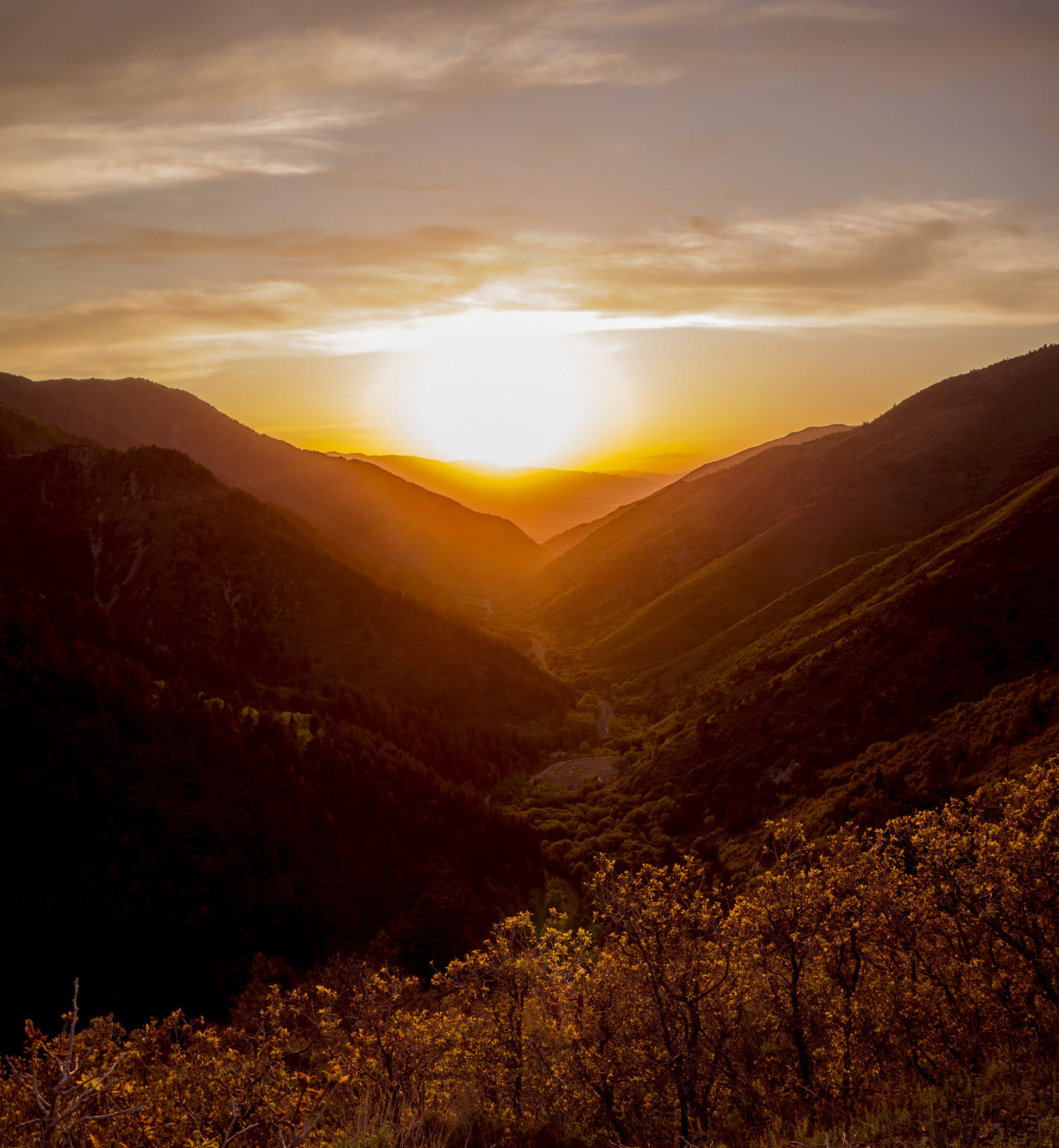 crepúsculo, horizonte, panorama, montanha, montanhas, natureza, ao ar livre, dom, luz solar, Pôr do sol, vale, região selvagem