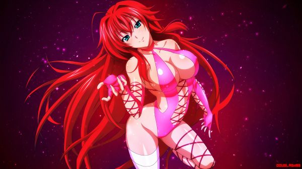 Anime,große Brüste,blaue Augen,Fischnetz,Gremory Rias,Highschool DxD