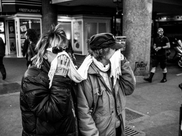 strada, nero, donne, monocromo, strada, fotografia