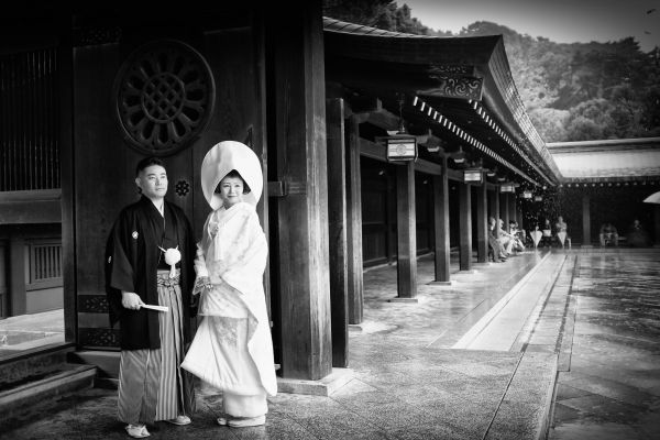 Japon,noir,rue,temple,Monochrome,pluie