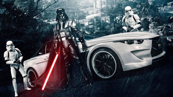 Krieg der Sterne, Darth Vader, Auto, Fahrzeug, Fotografie, Sportwagen