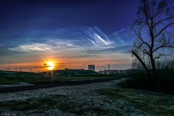 téli, napnyugta, természet, tájkép, vinter, Nikon