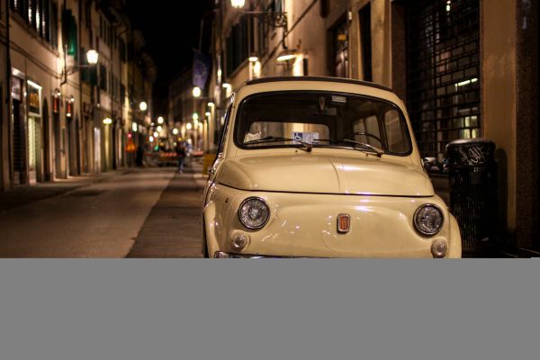 strada,auto,notte,bokeh,FIAT,voiture