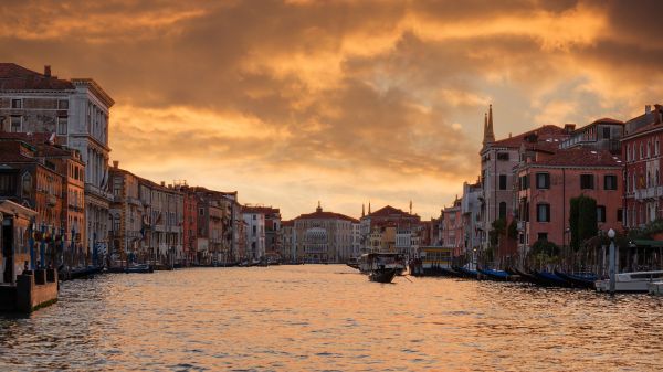 edificio,ciudad,Venecia,Nubes,agua