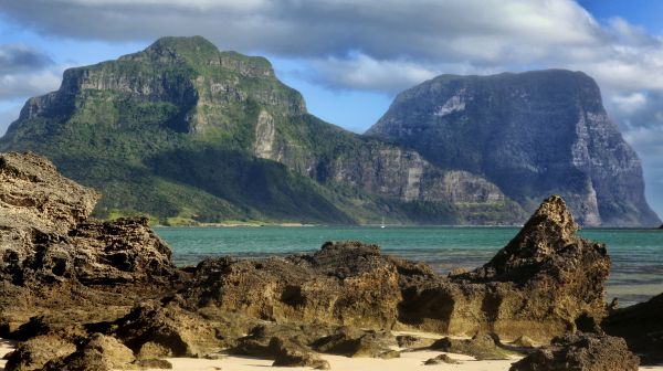 Landschaft, Meer, Bucht, Rock, Berge, Natur