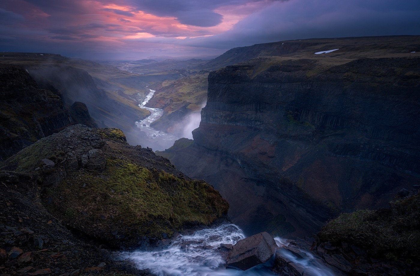 panorama, cascata, Pôr do sol, mar, agua, Rocha, natureza, reflexão, céu, nuvens, nascer do sol, calma, Colinas, manhã, névoa, costa, penhasco, rio, verão, Fiorde, vale, Canyon, região selvagem, Islândia, crepúsculo, Terreno, nuvem, montanha, alvorecer, Loch, Fenômeno atmosférico, Forma de relevo, característica geográfica, corpo de água, cadeia de montanhas, característica da água