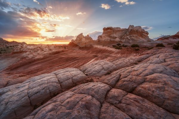 landschap,White Pocket,zonsondergang,fotografie,rotsen,hemel