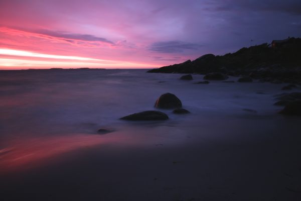 Sonnenuntergang, Meer, Costa, Strand, Mer, Abend