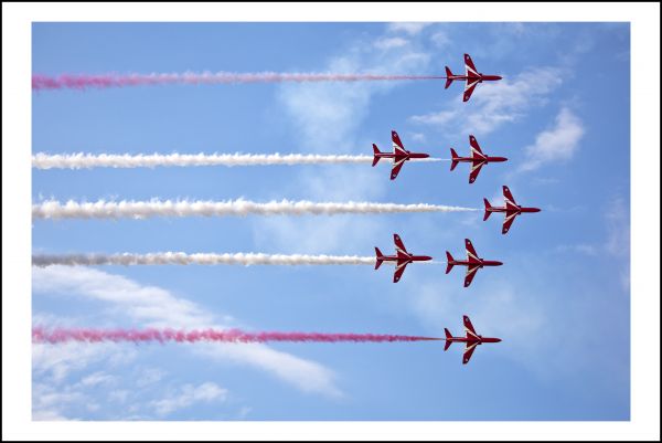 rot, Himmel, Flugzeug, Flugzeug, Weiß, Wolken