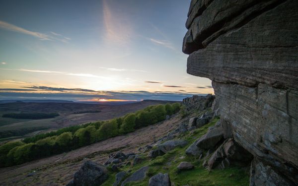 landskab,solnedgang,hav,Bugt,bakke,klippe