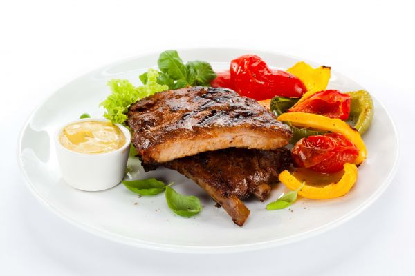 aliments,fond blanc,moi à,des légumes,poisson,steak