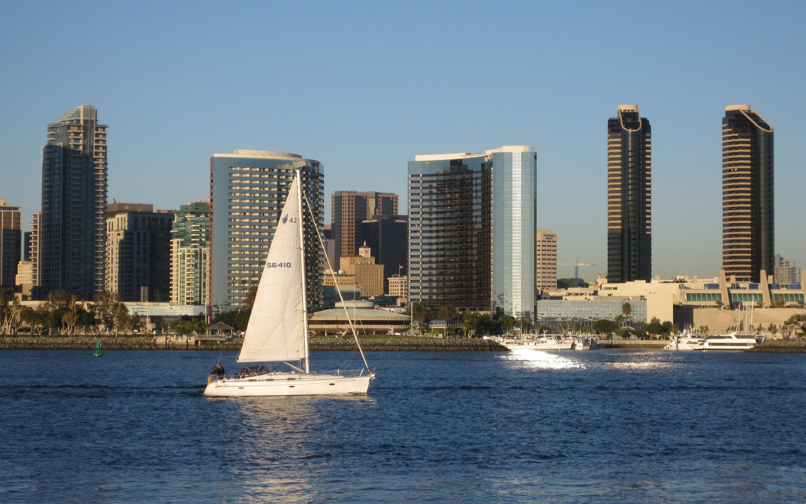 San Diego, wolkenkrabbers, strand, gebouw, Californië, Verenigde Staten van Amerika